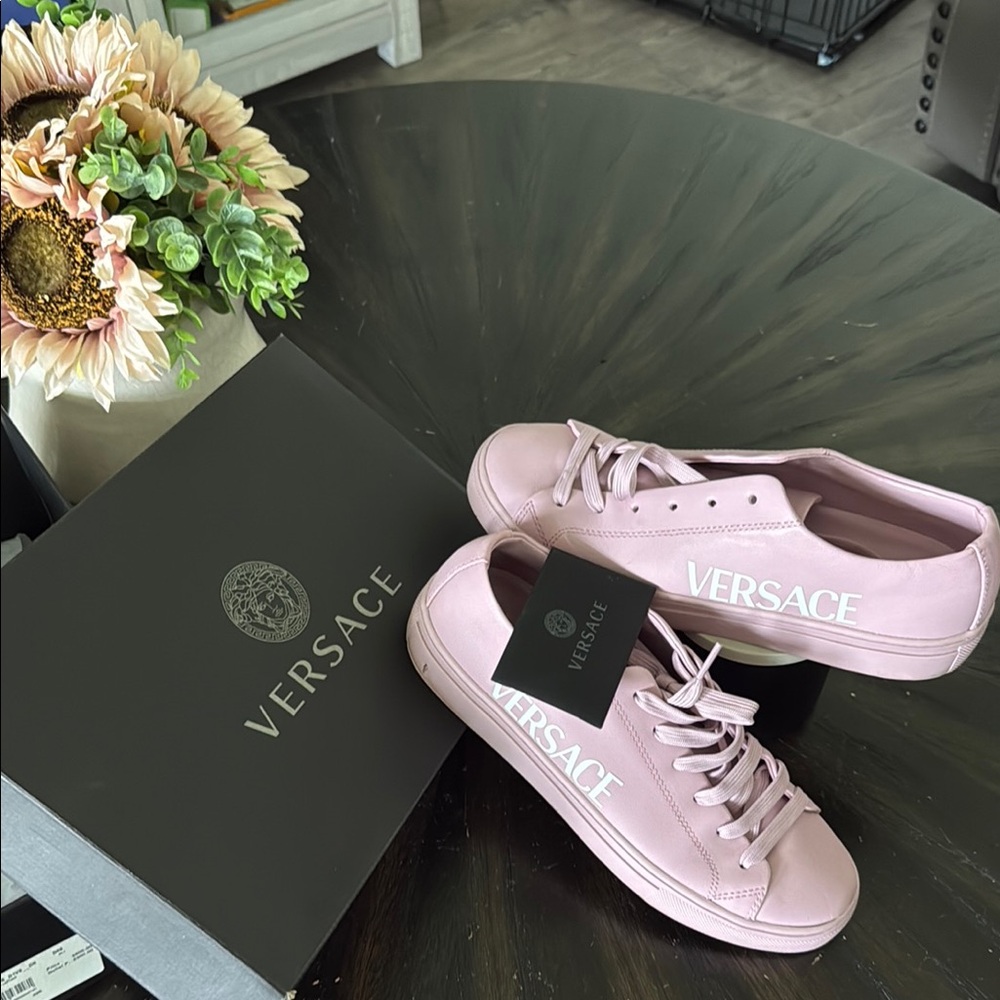 Versace Women's Light Pink Sneakers
